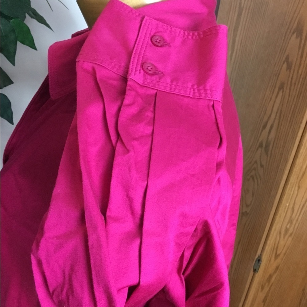 Lane Bryant size 20 pink button down long sleeve top - Picture 5 of 15